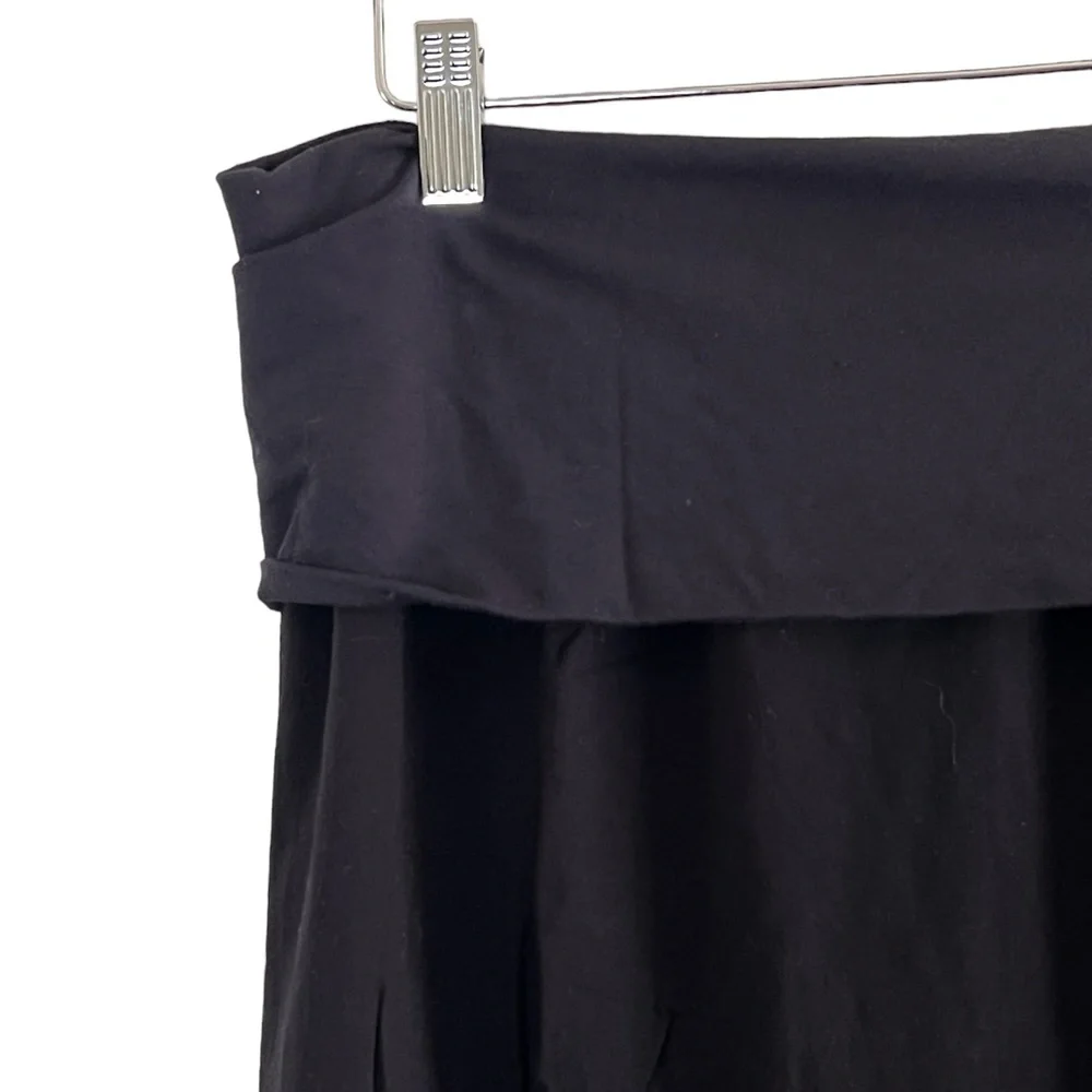 Splendid | Rayon fold over black maxi skirt size medium - Picture 7 of 12